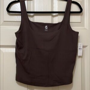 Lou & Grey Brown Fitted Sleeveless Tank Top